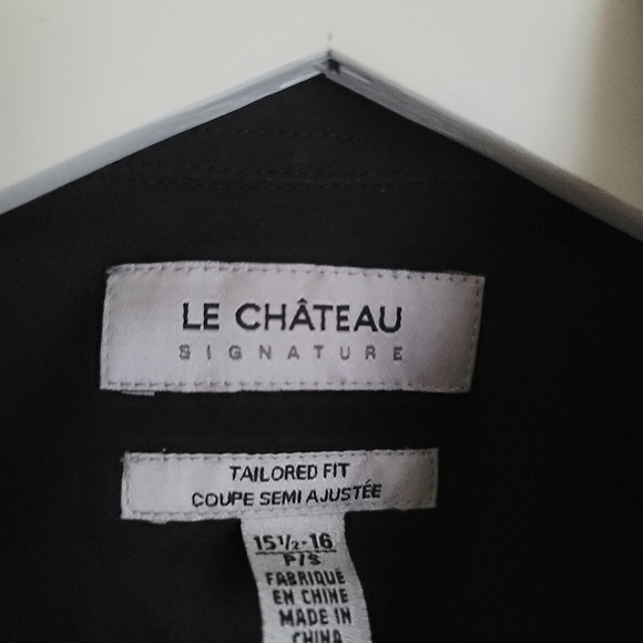 Le Chateau Black Button Down Shirt Size Small - Picture 5 of 8
